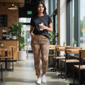 Talbots Leopard Print Ankle Pants